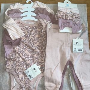 Cloud Island 3-6M Matching Set - Lavender and Mauve